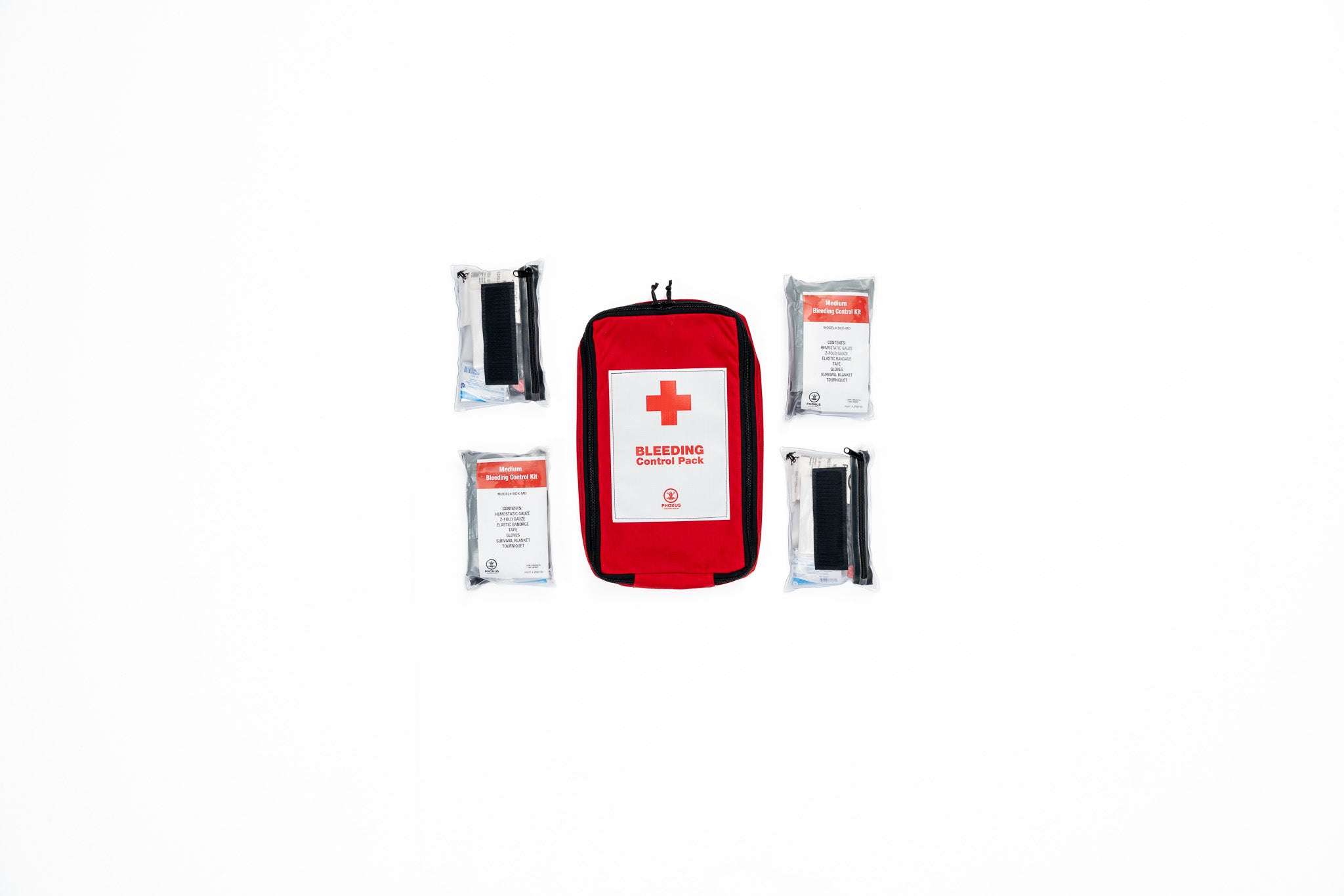 Bleeding Control Pack - Medium w/ 4 Kits - Phokus Research Group