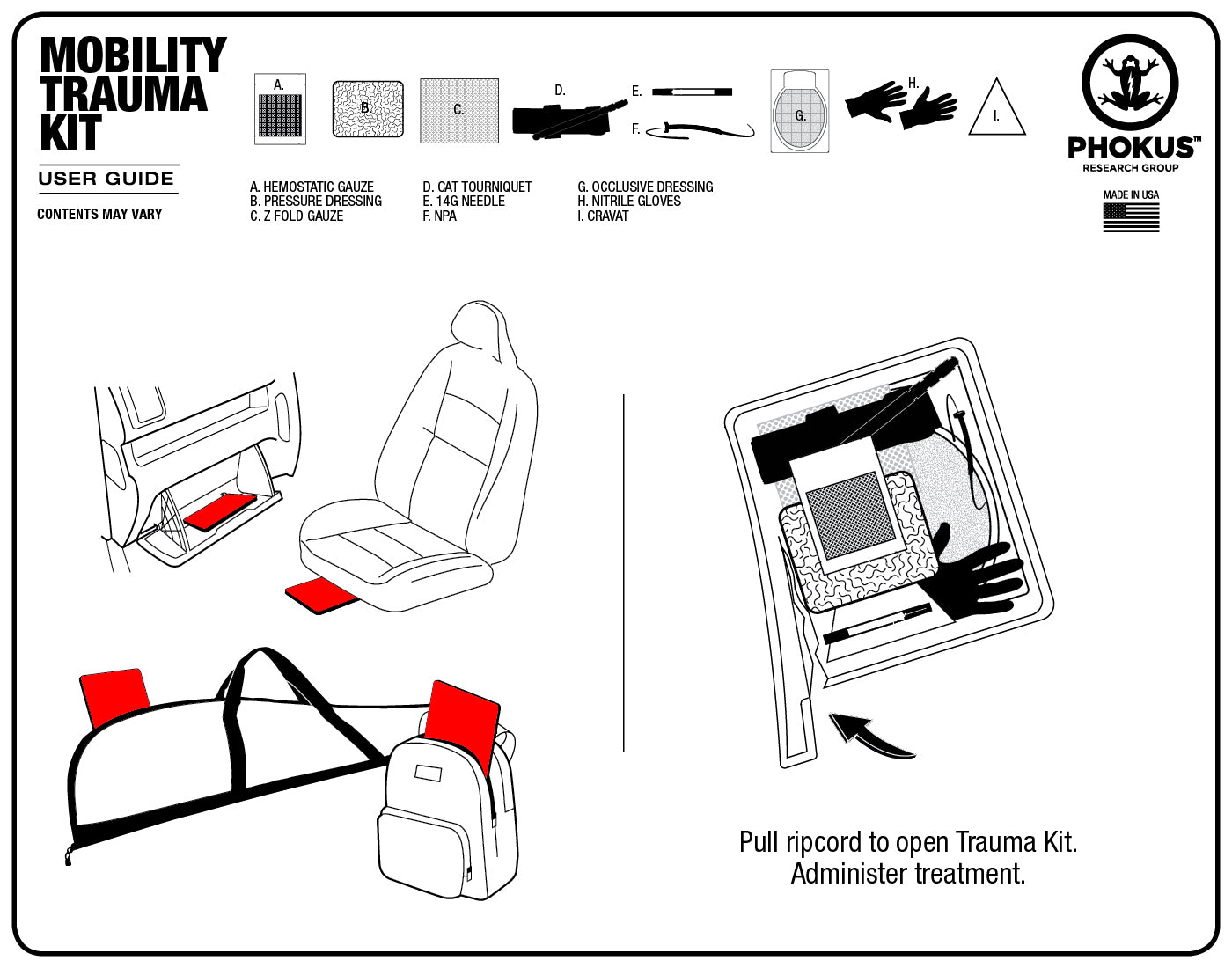 Advanced Vehicle Trauma Kit - Phokus Research Group