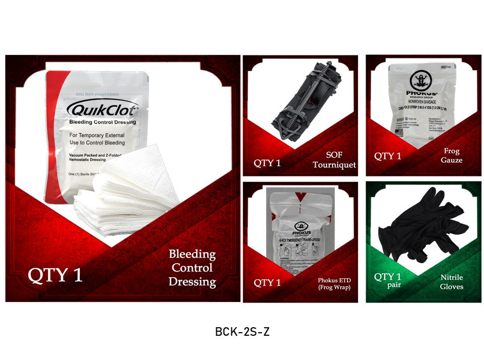 Bleeding Control Kit 2S- Zippered - Phokus Research Group